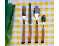 Ménagère 24 pièces en bois stratifié Ménagère 24 pièces en bois stratifié
