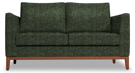 Canapé design 2 places tissu chiné vert