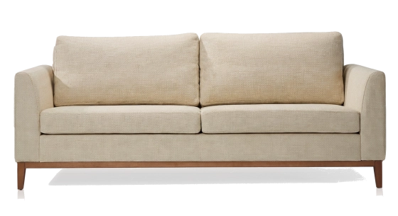 Canapé design 3 places tissu chiné beige