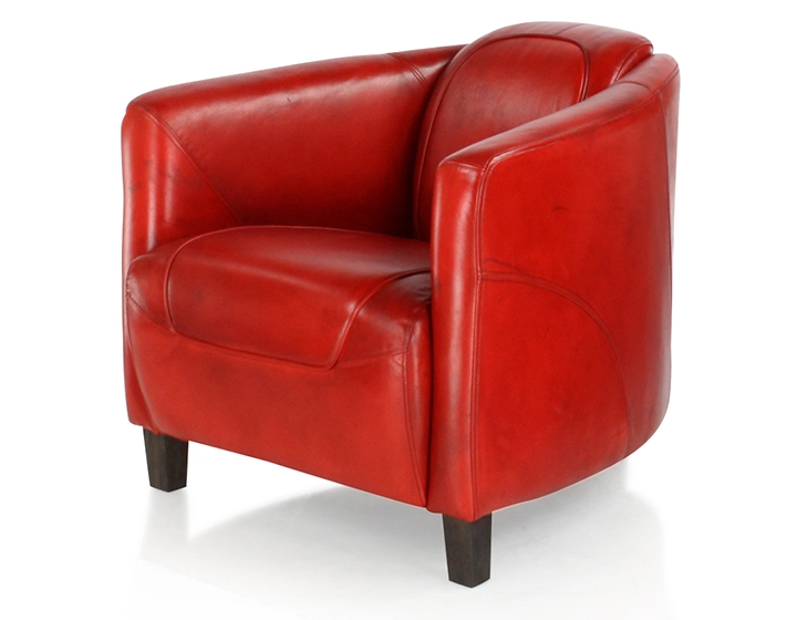 Leather club armchair red Leather club armchair red