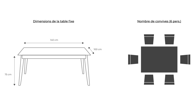 Table salle à manger en chêne et céramique 6 personnes avec bois teinte naturelle et plateau céramique effet marbre noir 140x100 cm Table salle à manger en chêne et céramique 6 personnes avec bois teinte naturelle et plateau céramique effet marbre noir 140x100 cm