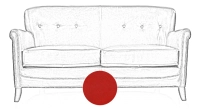 2 seater leather club sofa red studded armrests 2 seater leather club sofa red studded armrests