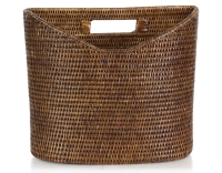 Brown rattan magazine rack Brown rattan magazine rack