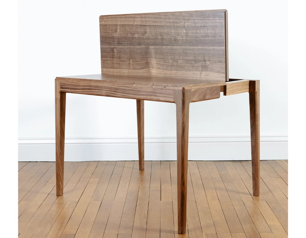 Console pliante en noyer teinte naturelle 120x40 cm Console pliante en noyer teinte naturelle 120x40 cm