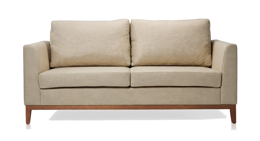 Canapé design 2,5 places tissu chiné beige