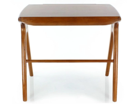 Small Scandinavian desk cherry-stained wood L80 cm