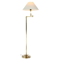 Lampadaire salon articulé doré abat jour ivoire Lampadaire salon articulé doré abat jour ivoire