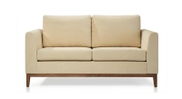 2 seater designer sofa cream fabric