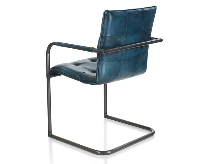 Fauteuil de bureau cuir bleu Fauteuil de bureau cuir bleu