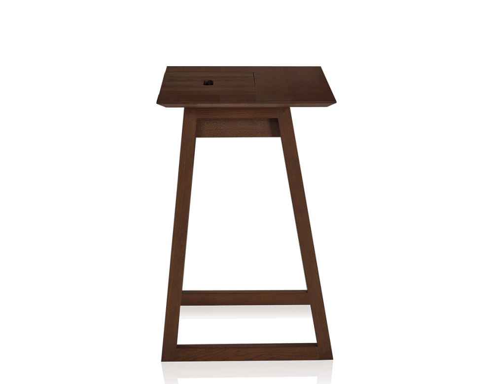 Bureau design en chêne teinte marron foncé l80 cm Bureau design en chêne teinte marron foncé l80 cm