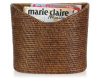 Brown rattan magazine rack Brown rattan magazine rack