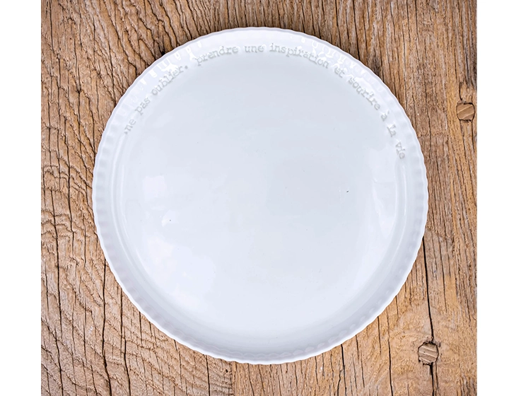 Plat rond avec message Plat rond avec message