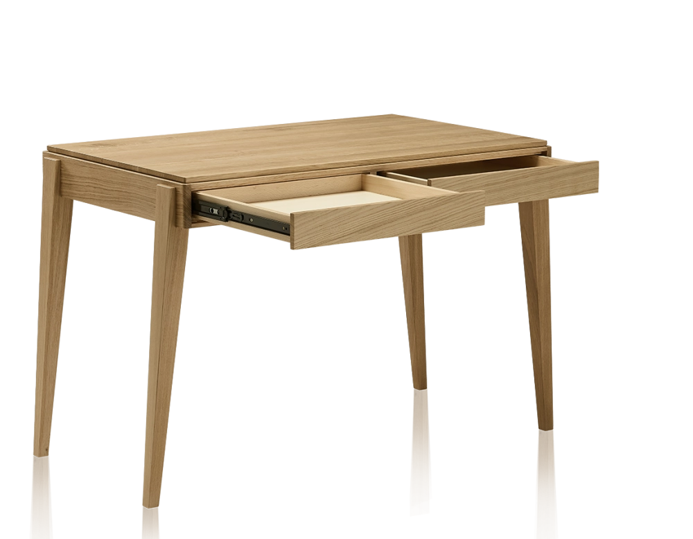 Bureau scandinave en chêne teinte naturelle L120 cm Bureau scandinave en chêne teinte naturelle L120 cm