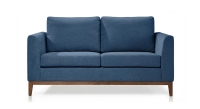 Sofá de diseño de 2 plazas tejido vaquero azul