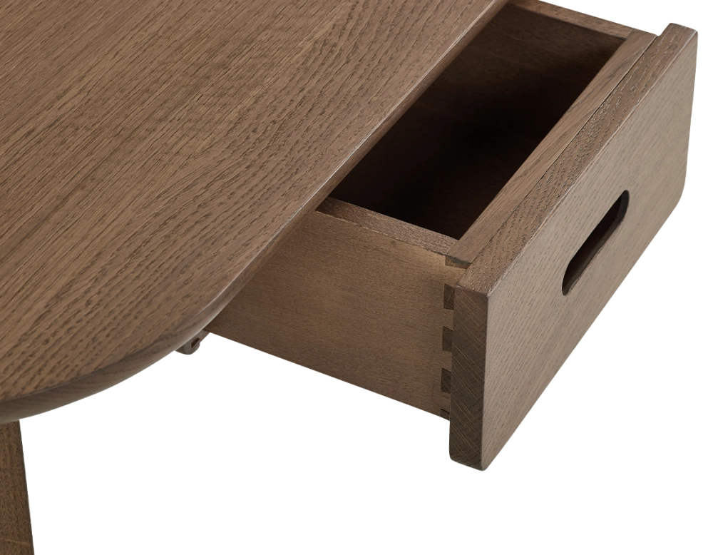 Bureau scandinave en chêne teinte noyer L120 cm Bureau scandinave en chêne teinte noyer L120 cm