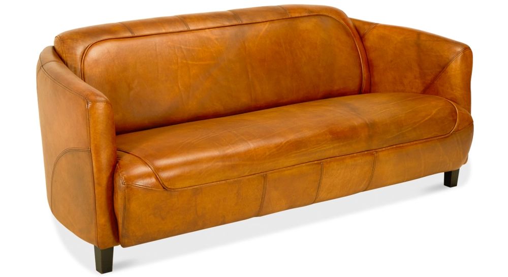 Canapé club cuir 3 places cognac Canapé club cuir 3 places cognac