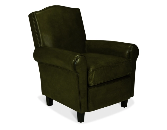 Fauteuil club cuir vert olive