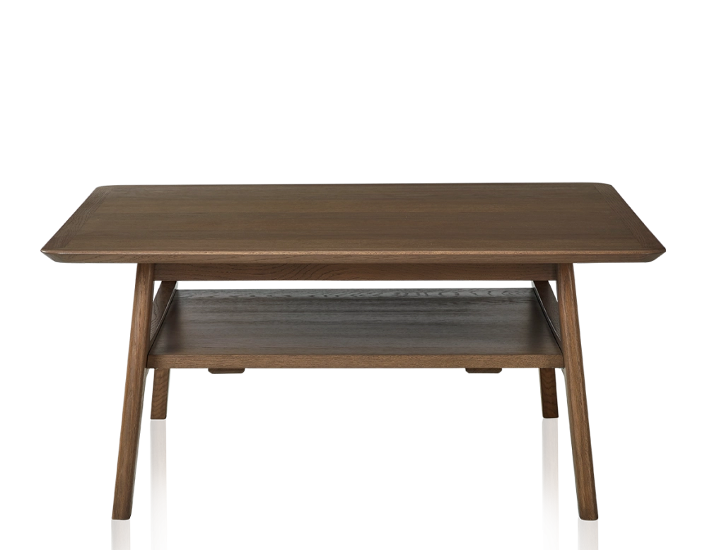 Square oak coffee table walnut stain 100x100 cm 100x100 cm Square oak coffee table walnut stain 100x100 cm 100x100 cm