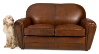 2 seater leather club sofa vintage brown piped armrests 2 seater leather club sofa vintage brown piped armrests