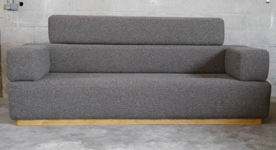 Canapé design tissu chiné brun