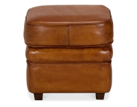 Leather pouffe light brown Leather pouffe light brown