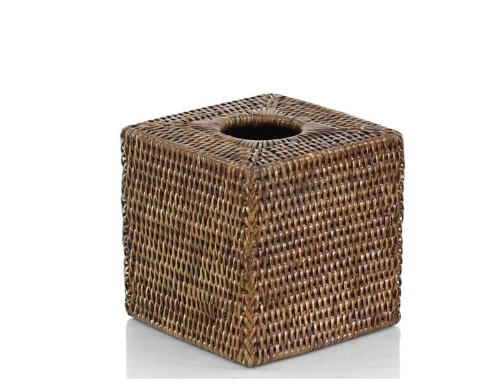 Boîte a mouchoirs carré en rotin brun Boîte a mouchoirs carré en rotin brun