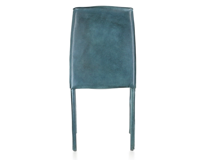 Chaise vintage cuir bleu Chaise vintage cuir bleu