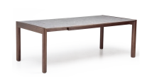 Table extensible 8 à 12 personnes en noyer et céramique allonges céramique bois teinte naturelle et céramique effet terrazzo gris 160x100 cm Table extensible 8 à 12 personnes en noyer et céramique allonges céramique bois teinte naturelle et céramique effet terrazzo gris 160x100 cm
