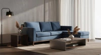 Méridienne gauche tissu bleu jean Méridienne gauche tissu bleu jean