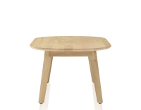 Table basse ovale en chêne teinte naturelle 100x60 cm Table basse ovale en chêne teinte naturelle 100x60 cm
