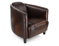 Fauteuil club cuir marron soutenu Fauteuil club cuir marron soutenu