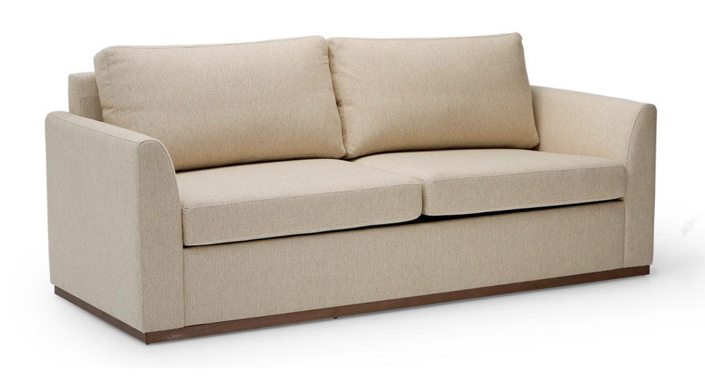 Canapé convertible 3 places tissus chiné beige Canapé convertible 3 places tissus chiné beige