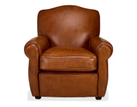Fauteuil club cuir marron clair Fauteuil club cuir marron clair