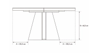 Table ronde extensible 4 à 8 personnes en noyer avec plateau et allonges bois teinte naturelle 120x120 cm