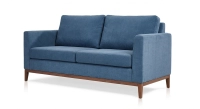 Sofá de diseño de 2,5 plazas tejido vaquero azul