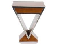 Table de chevet art déco bois teinte merisier Table de chevet art déco bois teinte merisier