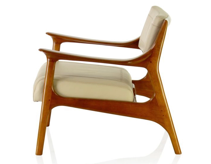 Fauteuil scandinave cuir beige Fauteuil scandinave cuir beige