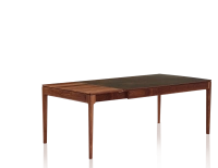Table extensible 6 à 12 personnes en noyer et céramique allonges bois avec bois teinte naturelle et plateau céramique brun oxydé 140x100 cm Table extensible 6 à 12 personnes en noyer et céramique allonges bois avec bois teinte naturelle et plateau céramique brun oxydé 140x100 cm