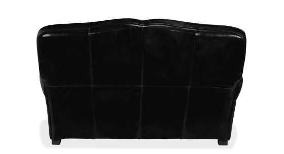 Canapé club cuir 2 places noir