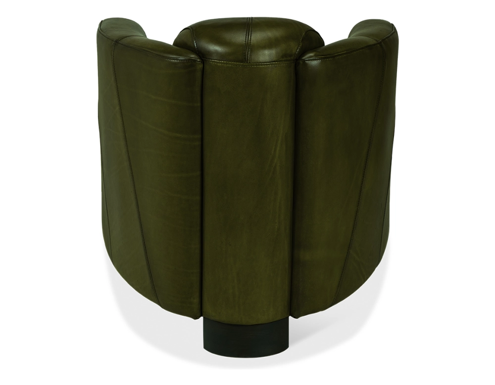 Leather club armchair olive green Leather club armchair olive green