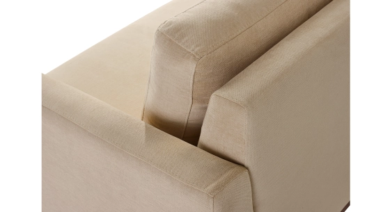 Module droit 2 places tissu crème