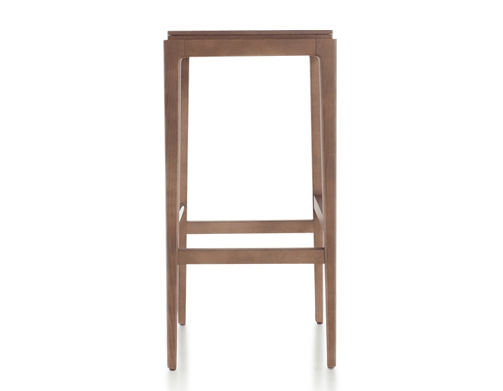 Tabouret de bar design H80 cm bois teinte noyer assise bois Tabouret de bar design H80 cm bois teinte noyer assise bois