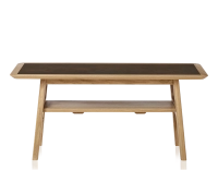 Rectangular coffee table in oak and ceramic with natural stained wood, oxidised brown ceramic top 100x50 cm Rectangular coffee table in oak and ceramic with natural stained wood, oxidised brown ceramic top 100x50 cm