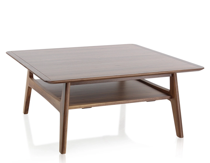 Table basse carrée en noyer teinte naturelle 100x100 cm 100x100 cm Table basse carrée en noyer teinte naturelle 100x100 cm 100x100 cm