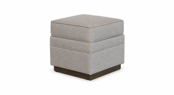 Terracotta velvet fabric pouf