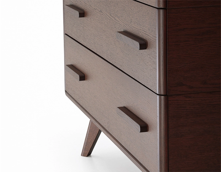 3-drawer oak chest of drawers dark brown stained wood 3-drawer oak chest of drawers dark brown stained wood