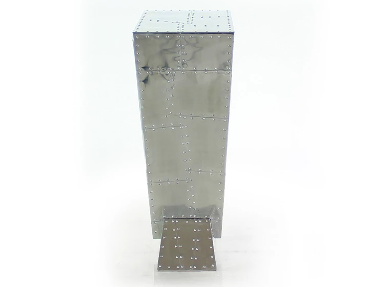 Console art déco simple tiroir aluminium riveté