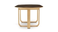 Table salle à manger en chêne et céramique 10 personnes avec bois teinte naturelle et plateau céramique brun oxydé 250x100 cm Table salle à manger en chêne et céramique 10 personnes avec bois teinte naturelle et plateau céramique brun oxydé 250x100 cm