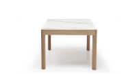 Table extensible 8 à 12 personnes en chêne et céramique allonges céramique bois teinte naturelle et céramique effet marbre blanc m1 160x100 cm Table extensible 8 à 12 personnes en chêne et céramique allonges céramique bois teinte naturelle et céramique effet marbre blanc m1 160x100 cm