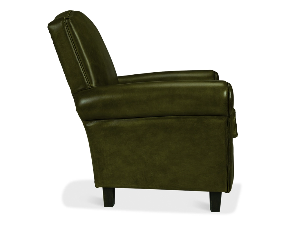 Fauteuil club cuir vert olive Fauteuil club cuir vert olive